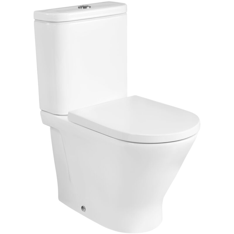 Roca The Gap Round Back To Wall Close Coupled Rimless WC Pan