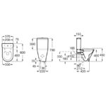 Roca The Gap Round Back To Wall Close Coupled Rimless WC Pan