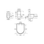 Roca Meridian-N Close Coupled Back To Wall WC Pan White