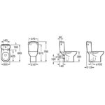 Roca Laura Close Coupled Toilet with Lever Cistern & Soft Close Seat