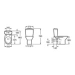 Roca Laura Close Coupled Toilet with Push Button Cistern & Soft Close Seat