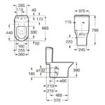 Roca Nexo Closed Coupled Toilet with Push Button Cistern & Standard Seat