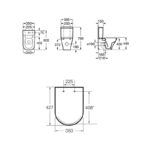 Roca The Gap CleanRim Toilet with Push Button Cistern & Soft Close Seat