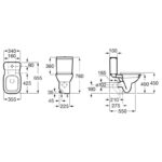 Roca Debba Back To Wall Close Coupled Toilet with Standard Seat