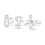 Roca Debba Back To Wall Close Coupled WC Pan