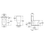 Roca Debba Close Coupled Rimless Toilet Pan