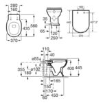 Roca Carmen Rimless Back To Wall Toilet with Soft Close Seat