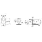 Roca Debba Rimless Wall Hung WC Pan