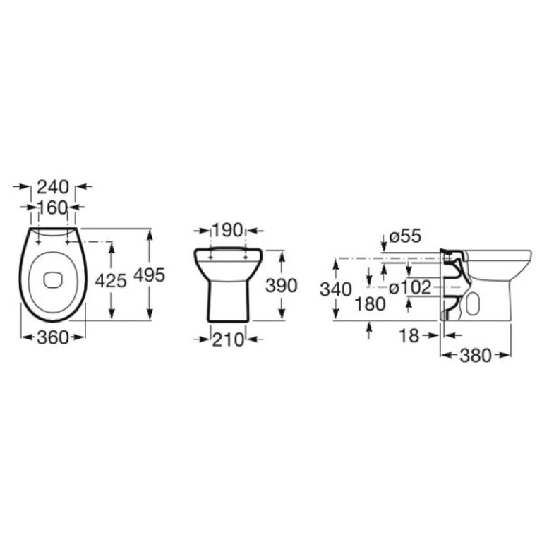 Roca Laura Back To Wall Toilet with Soft Close Seat