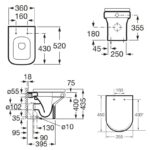 Roca Dama-N Back To Wall Toilet with Standard Seat