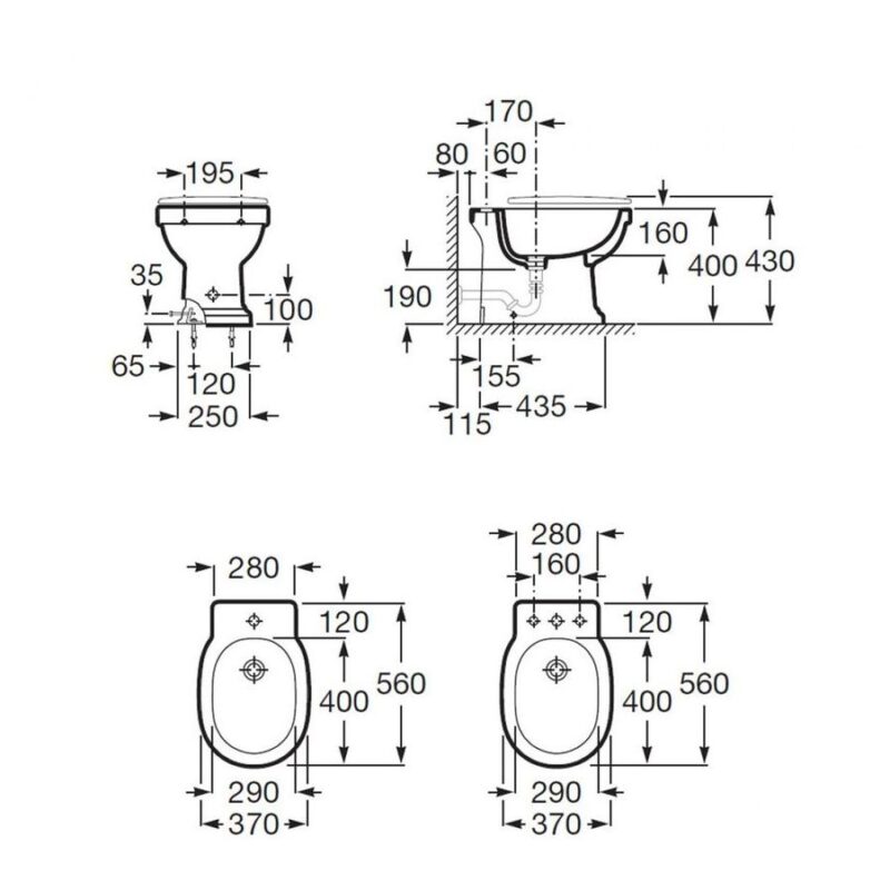 Roca Carmen Bidet 1 Taphole