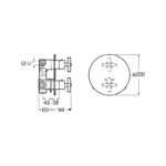 Roca Loft-T Built-In Thermostatic Bath Shower Mixer Only