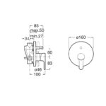Roca L20 Built-In Bath-Shower Mixer 2 Outlets