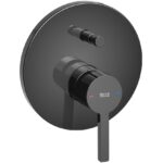 Roca Naia Roca Built In Bath Shower Mixer Titanium Black