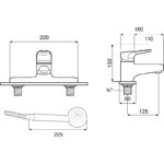 Roca Atlas Roca Deck Bath Shower Mixer