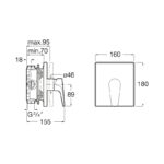 Roca Atlas Built-In Bath OR Shower Mixer
