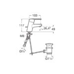 Roca V2 Basin Mixer Tap with Pop-Up Waste