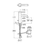 Roca Ona Basin Mixer with Pop Up Waste