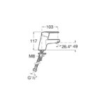 Roca V2 Basin Mixer Smooth Body Chrome