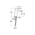 Roca Atlas Standard Height Smooth Body Basin Mixer