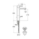 Roca Naia Smooth Body High-Neck Basin Mixer with Waste