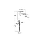Roca Atlas Medium Height Smooth Body Basin Mixer