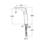Roca Insignia Extended Height Basin Mixer Tap