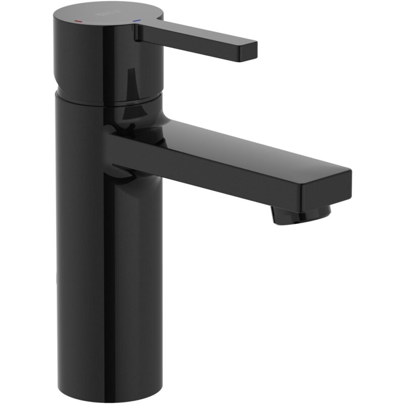 Roca Naia Basin Mixer Tap Titanium Black