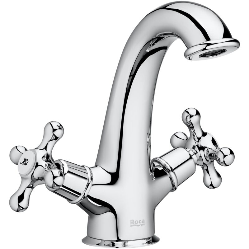 Roca Carmen Twin Lever Basin Mixer Tap Roca Carmen Twin Lever Basin Mixer Tap