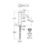 Roca Ona Basin Mixer Medium Height with Click Clack Waste