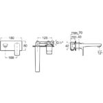 Roca L90 Wall Basin Mixer