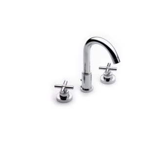 Roca Loft Deck-Mounted 3-Hole Basin Mixer with Pop-Up Waste