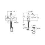 Roca Loft Bidet Mixer with Pop Up Waste Chrome