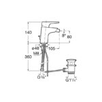 Roca Atlas Bidet Mixer & Pop Up Waste