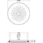 Roca Raindream Built-In Ceiling Shower Head 380mm