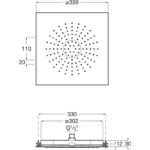 Roca Raindream Built-In Ceiling Shower Head 350x350mm