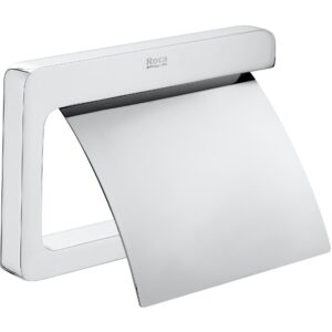 Roca Tempo Toilet Roll Holder with Cover Chrome