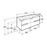 Roca Victoria-N Unik 1200mm 2 Drawer Unit & Double Basin Oak