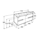 Roca Victoria-N Unik 1200mm 2 Drawer Unit & Double Basin Oak