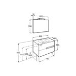 Roca Victoria-N Pack 800mm Basin Unit, Mirror & Light Oak