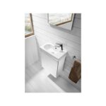 Roca Mini Pack Basin & Base Unit 450mm & Mirrored Cabinet Grey