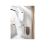 Roca Mini Pack Basin & Base Unit 450mm & Mirrored Cabinet White