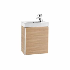 Roca Mini Unik Pack Base Unit & Basin Oak