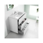 Roca Victoria-N 3 Drawer 800mm Wall Unit & Basin Gloss White