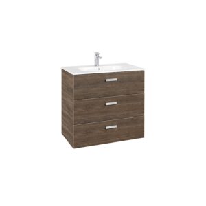 Roca Victoria Basic 800mm Base Unit & Square Basin Cedar