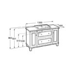 Roca Carmen 1300mm Unit with Drawers & Doors Anthracite Satin