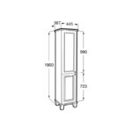 Roca Carmen 1900mm Column Unit Anthracite Satin