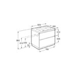 Roca Lander 800mm City Oak Floor Vanity Unit & Basin