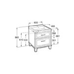 Roca Romea 600mm 2 Drawer Matte White Floor Vanity Unit & Basin
