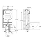 Roca Duplo WC Compact Concealed Cistern & Frame